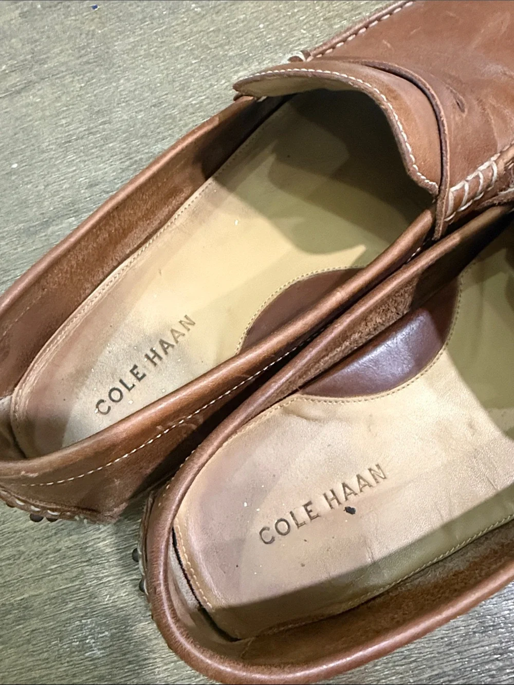 Cole Haan Men’s Size 12M Driving Penny Loafer Shoes Slip On Brown Leather